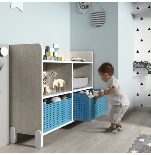 Mueble organizador de juguetes - 4 huecos