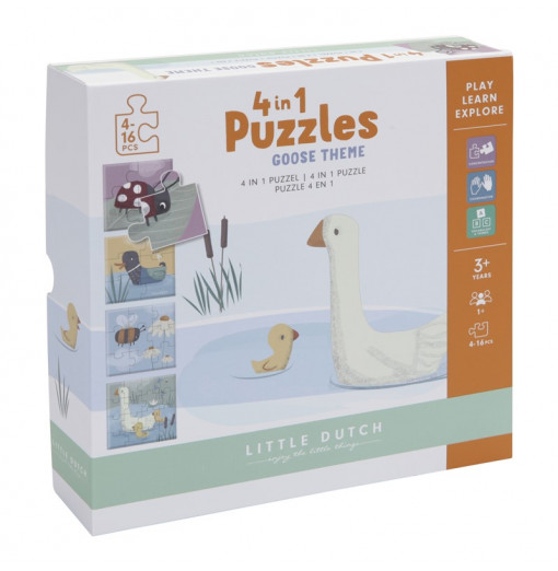 Puzzle ocas 4 en 1- Little...