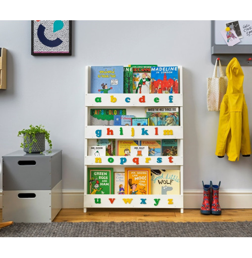 Librería infantil con 1 cajón móvil madera blanco