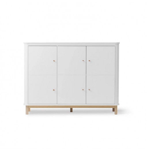 Cómoda-cambiador 4 cajones WOOD Oliver Furniture blanco-roble