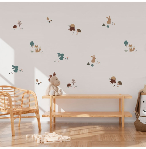 Pegatinas infantiles de animales muebles