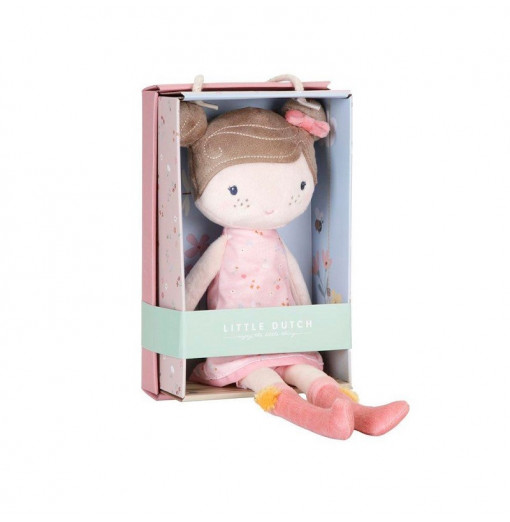  Little Dutch 4553 Muñeca de tela rosa con cesta de transporte y  accesorios - Little Pink Flowers: Juguetes y juegos