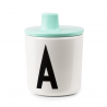 Tapa con boquilla mint para vaso melamina Design Letters 