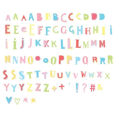 Set de letras Funky colour para el lighbox