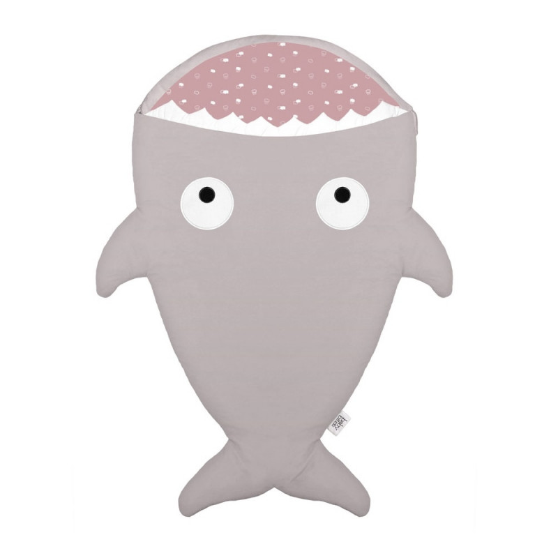Saco de Invierno Tiburón color piedra/rosa - Baby Bites