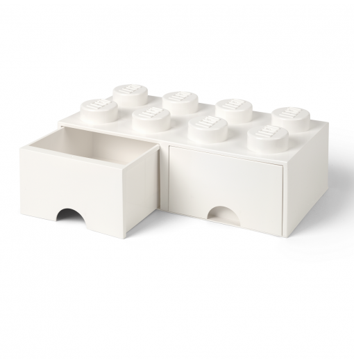 Caja de alamacenaje LEGO blanca con cajones