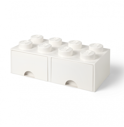 Caja de almacenaje LEGO 8 con cajones - blanca 