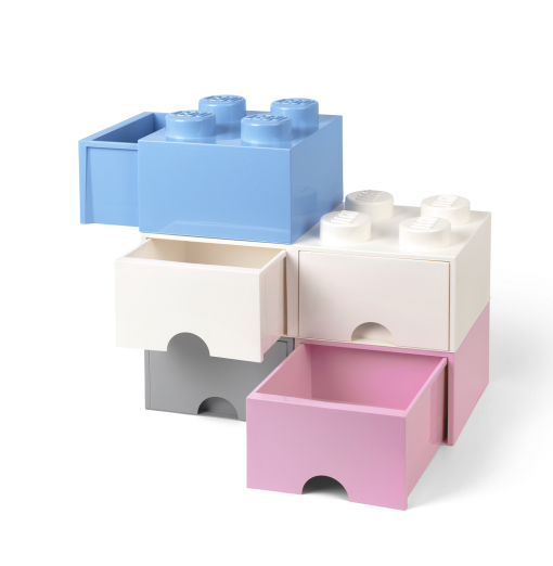 Caja de almacenaje LEGO 4 con cajón - aqua