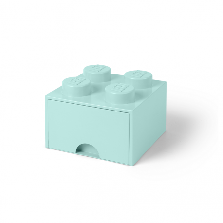 Caja de almacenaje LEGO 4 con cajón - aqua