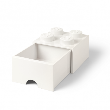Caja de almacenaje LEGO 4 con cajón - blanca 