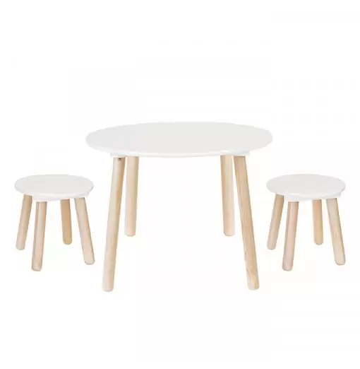 Mesita y dos taburetes - Jabadabado 