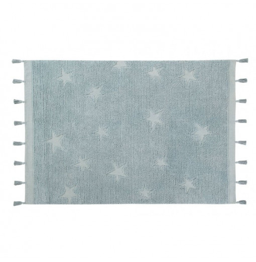 Alfombra Hippy Stars Aqua blue - Lorena Canals