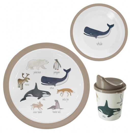 Set vajilla Arctic Animals - Sebra