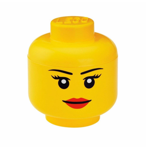 Cabeza de almacenaje LEGO pequeña - chica