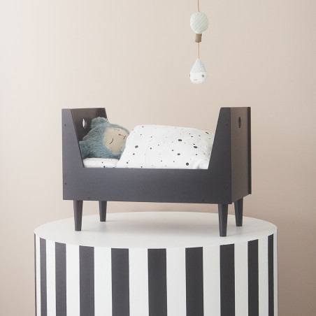 Retro Doll Bed Dark Grey - OYOY