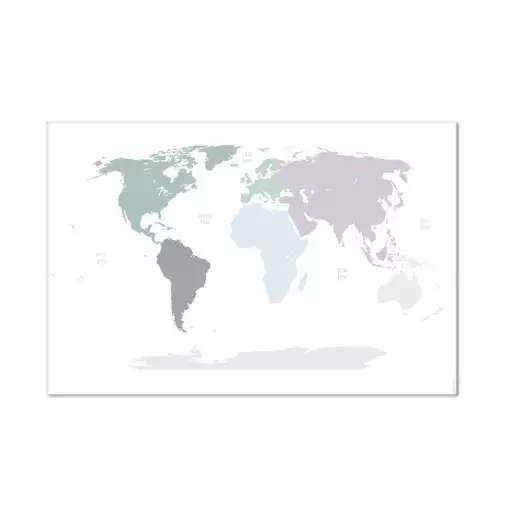 Alfombra vinílica Mapa Mundi - Colores pastel