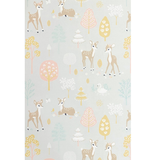 Papel pintado Golden Woods gris - Majvillan