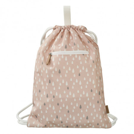 Mochila impermeable gotas rosa - Fresk