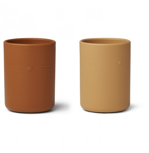 Pack de 2 vasos de silicona yellow mix Ethan - Liewood