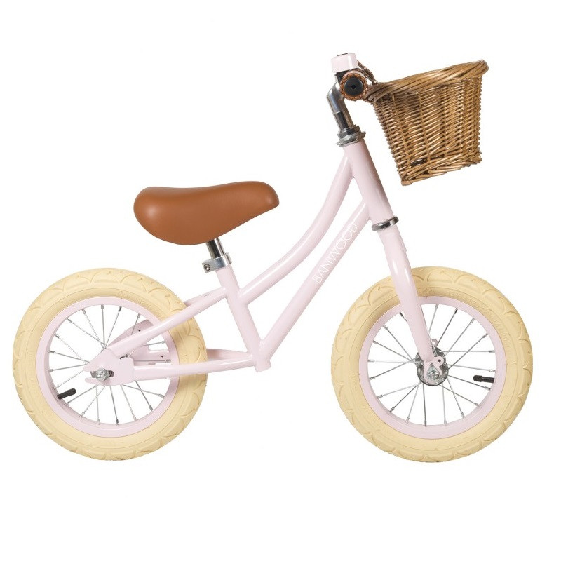 Bicicleta sin pedales rosa FIRST GO - Banwood
