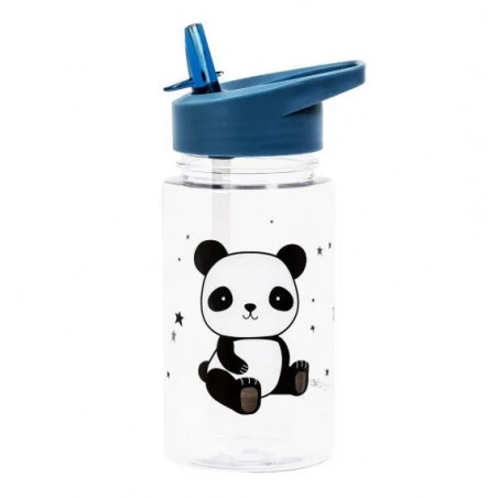 Botella con pajita Panda - A Little Lovely Company