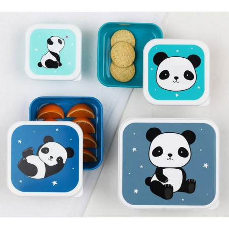 Set de 3 fiambreras Panda - A little Lovely Company