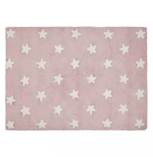 Alfombra estrellas rosa -...